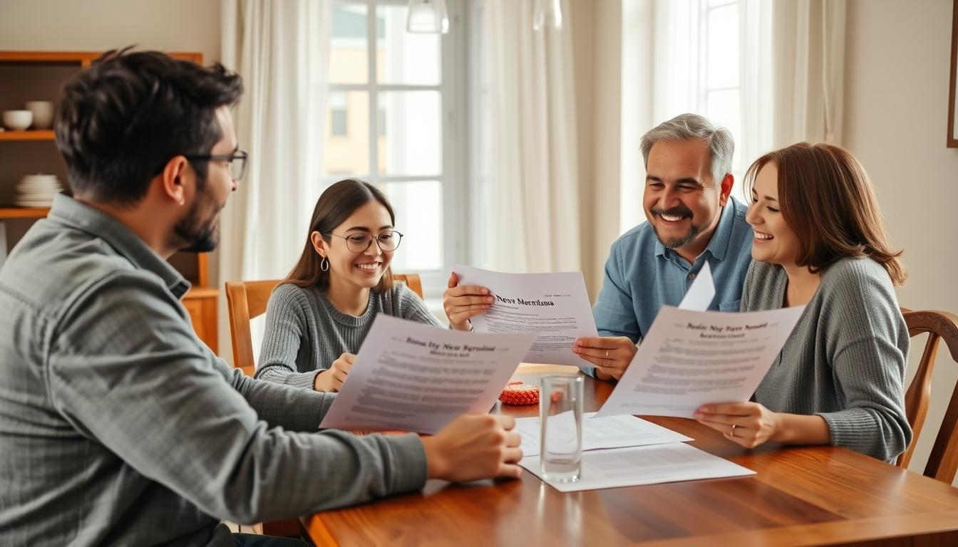 Familien beim Wohnungskauf